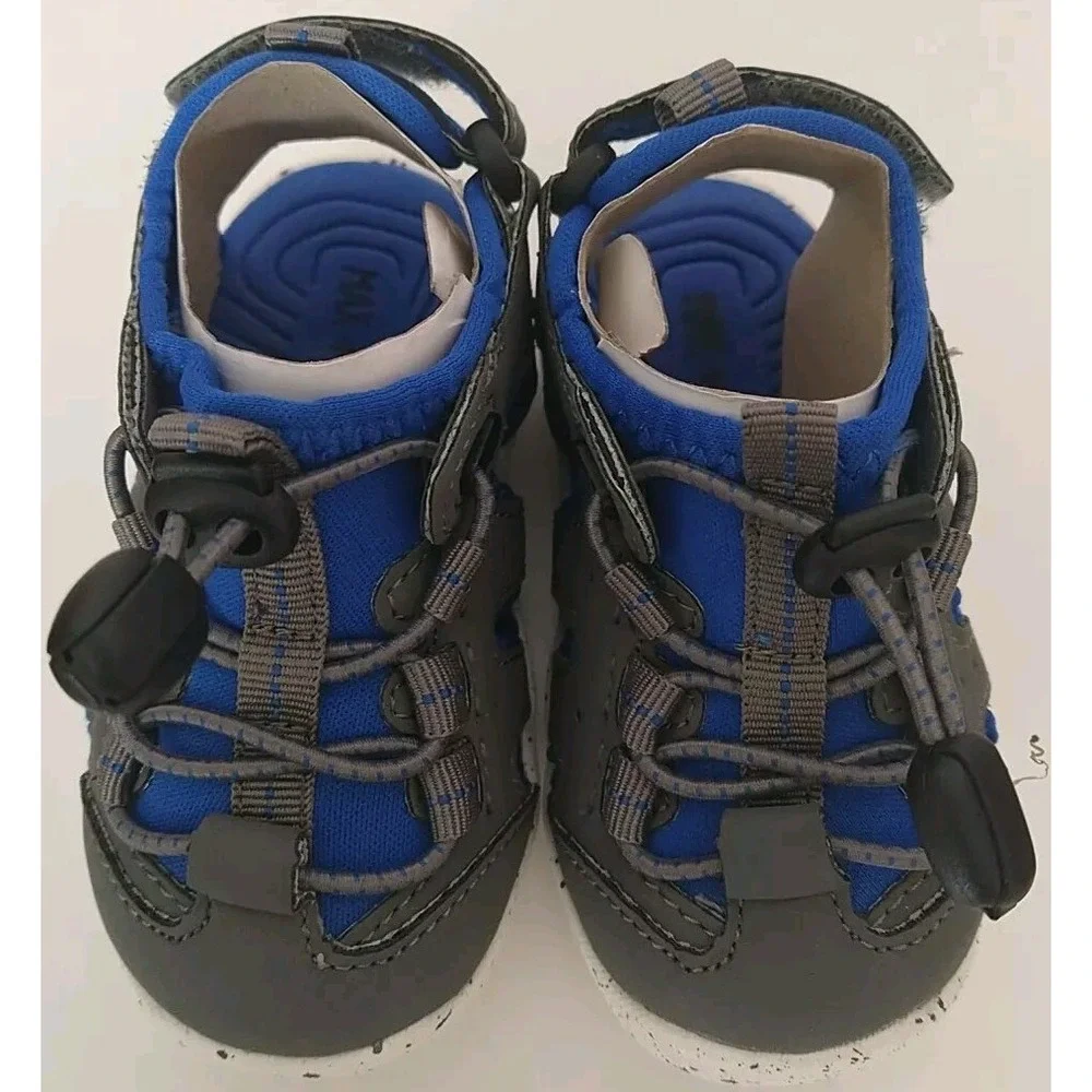 Max + Jake Lil Wade Toddler Sandals Size 5M Gray Blue Waterproof Adjustable